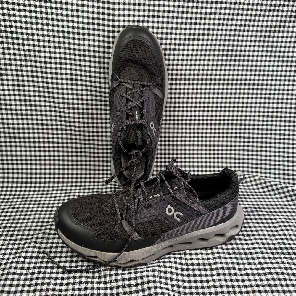 On Running Cloudhorizon Shoes Black Gray Mens US 14 EU 49 Trail Sneakers